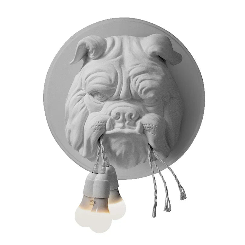 Afralia™ Bulldog Wall Lamp: Unique Decor Light for Living Room, KTV, or Corridor