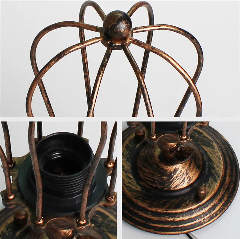 Rustic Wire Cage Wall Sconces Industrial Vintage Wall Lamp by Afralia™