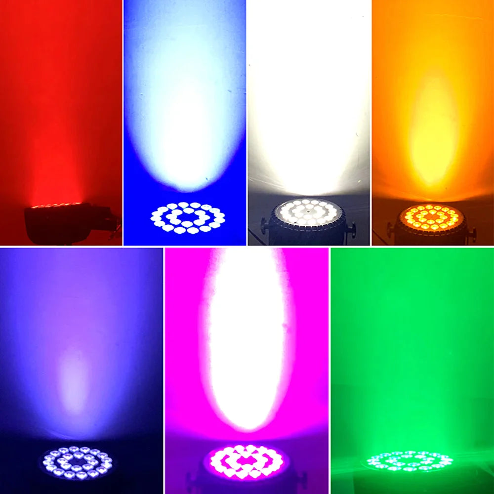 Afralia™ 24x18w RGBWA UV 6in1 LED Par Light for Stage Party DJ Dmx Wash Lighting