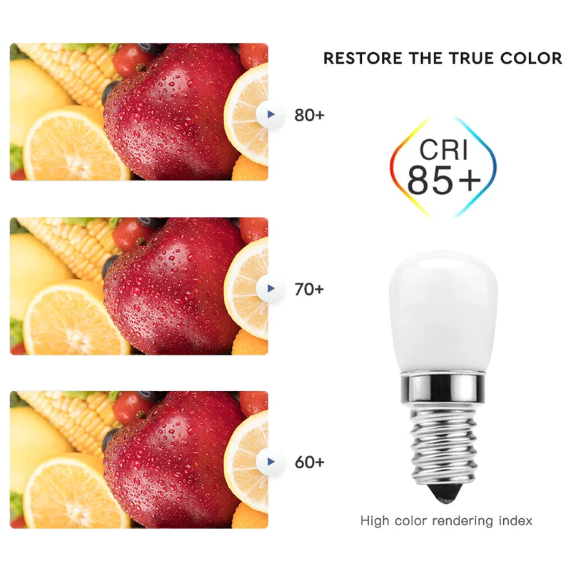 Afralia™ LED Fridge Bulb 3W E14 220V Corn Light, Replace Halogen Chandelier, White/Warm