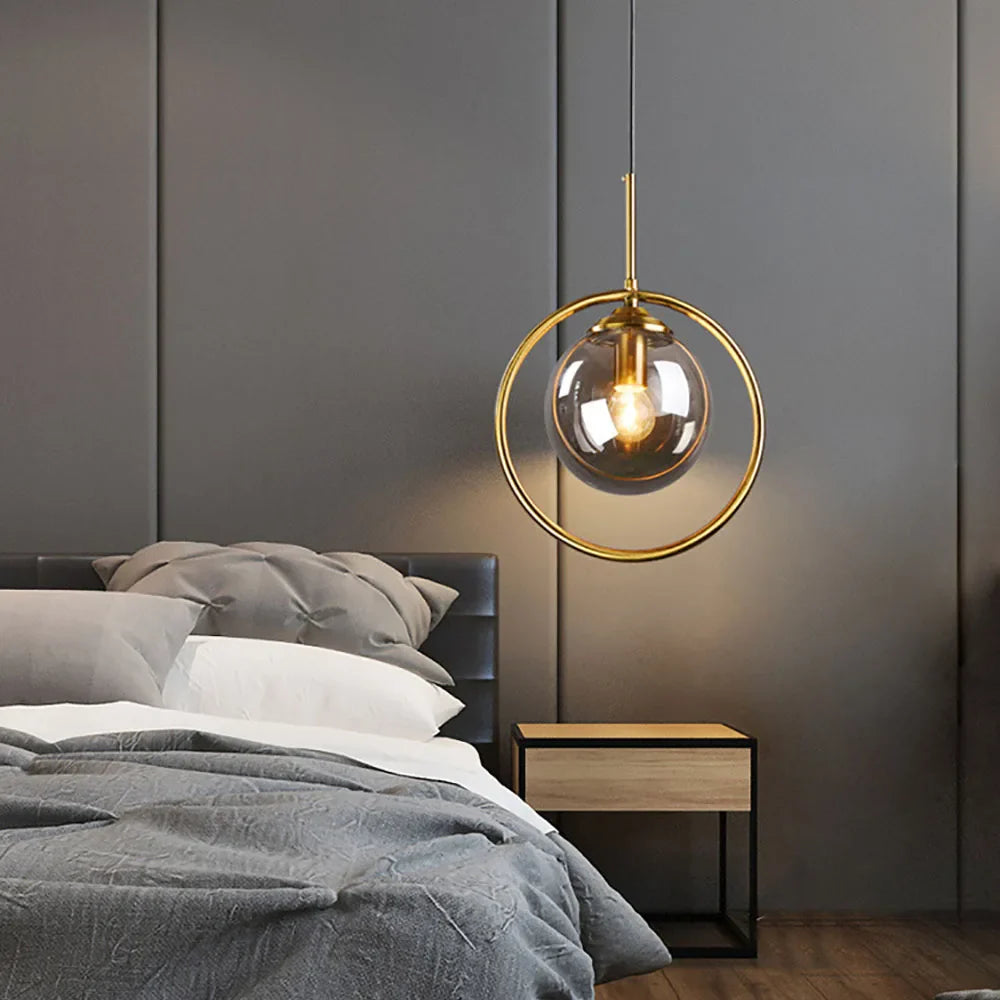 Afralia™ Glass Ball Pendant Lamps: Modern Lighting for Bar, Restaurant, Bedroom