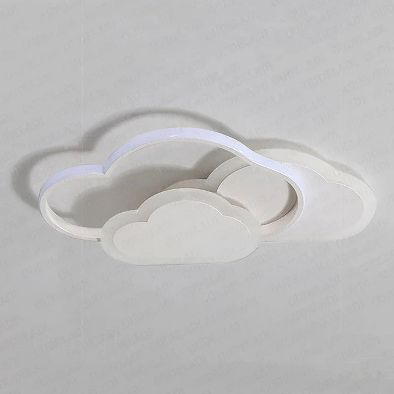 Afralia™ Kids Room LED Ceiling Light: Modern, Creative, White & Pink Pentagram Lamps