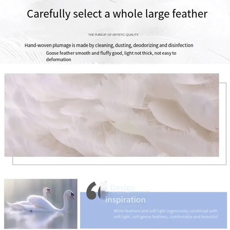 Afralia™ Modern Feather LED Ceiling Chandelier for Home Living Room Bedroom Wedding Lighting