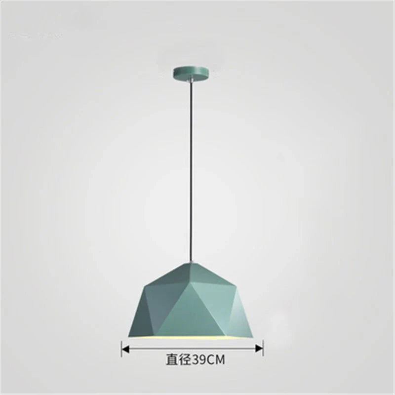 Afralia™ Iron Diamond Pendant Lights Modern Geometry Pendent Lighting for Living Room & Cafe