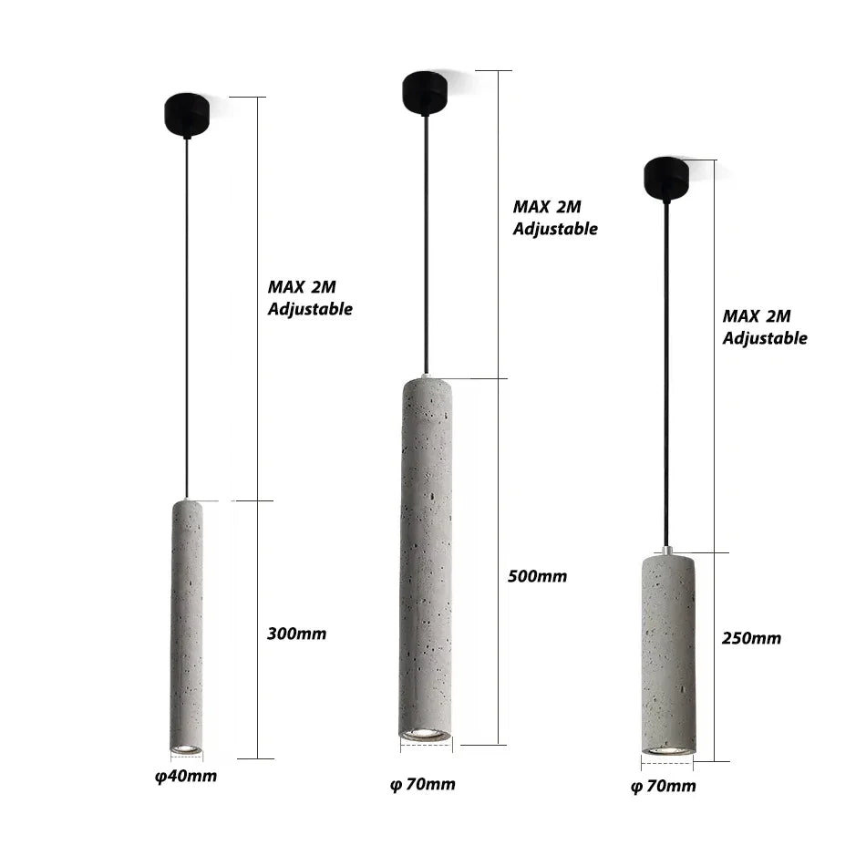 Afralia™ Nordic Cement Chandelier for Bedroom, Bar, and Cafe Lighting