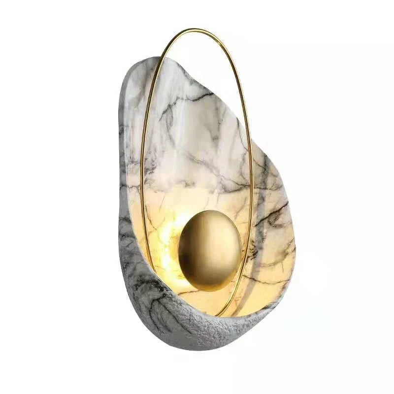 Afralia™ Marble Wall Lamp: Elegant Nordic Home Decor Lighting for Living Room, Bedroom, Hotel