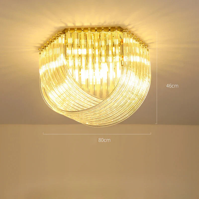 Afralia™ LED Postmodern Gold Silver Chandelier Lighting for Foyer