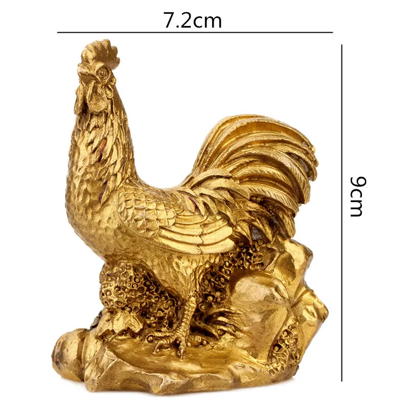 Afralia™ Retro Brass Zodiac Animal Sculpture. Chinese Modern Home Decor Craft.