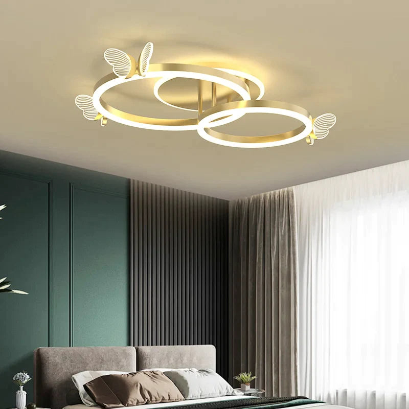 Afralia™ Luxe Butterfly LED Ceiling Lamp: Modern, Bright & Elegant Atmosphere