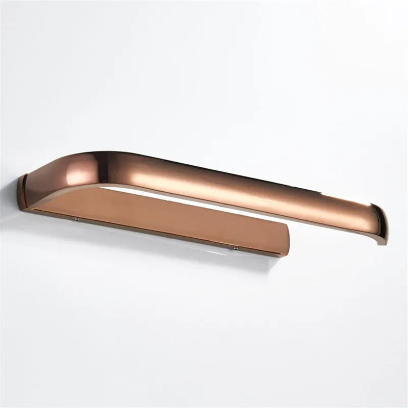 Afralia™ Rose Gold Towel Hanger Wall Mounted - Bathroom Brass Towel Bar Rack - White Towel Holder