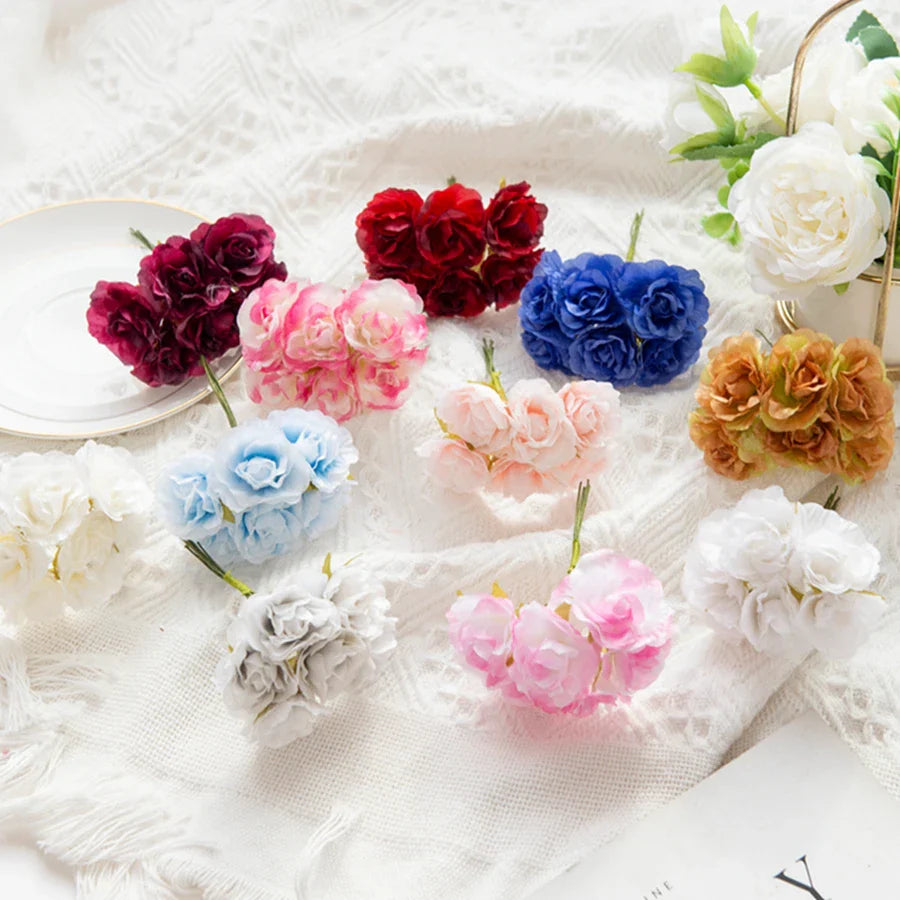 Afralia™ Rose Bouquet: Artificial Flowers for Wedding, Christmas, Home Decor