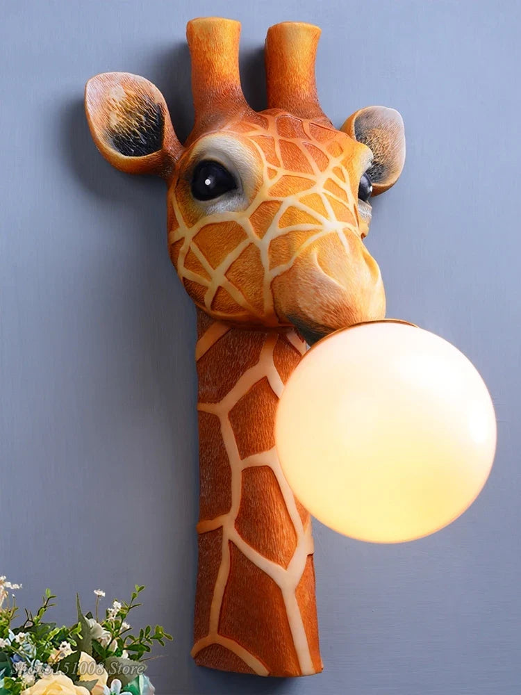 Afralia™ LED Giraffe Wall Lamp: Modern European Cartoon Design for Home Living Room Bedroom