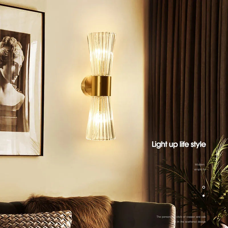 Afralia™ Crystal Wall Sconce: Modern Home Indoor Lighting for Living Room, Staircase & Hallway