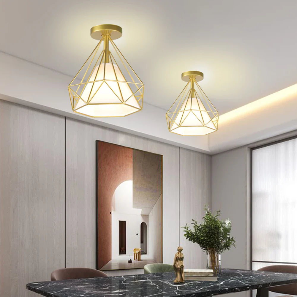 Afralia™ Industrial Ceiling Light - Modern Nordic Iron Lamp Shade for Home Decor