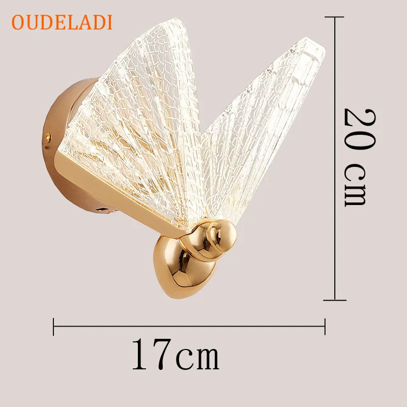 Afralia™ Butterfly Wall Lamp: Modern Minimalist Bedroom Lighting Décor