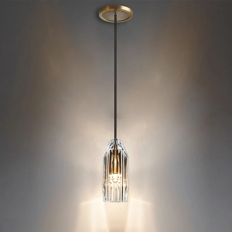 Afralia™ Copper Crystal Chandelier Nordic Luxury Modern Dining Room Lamp
