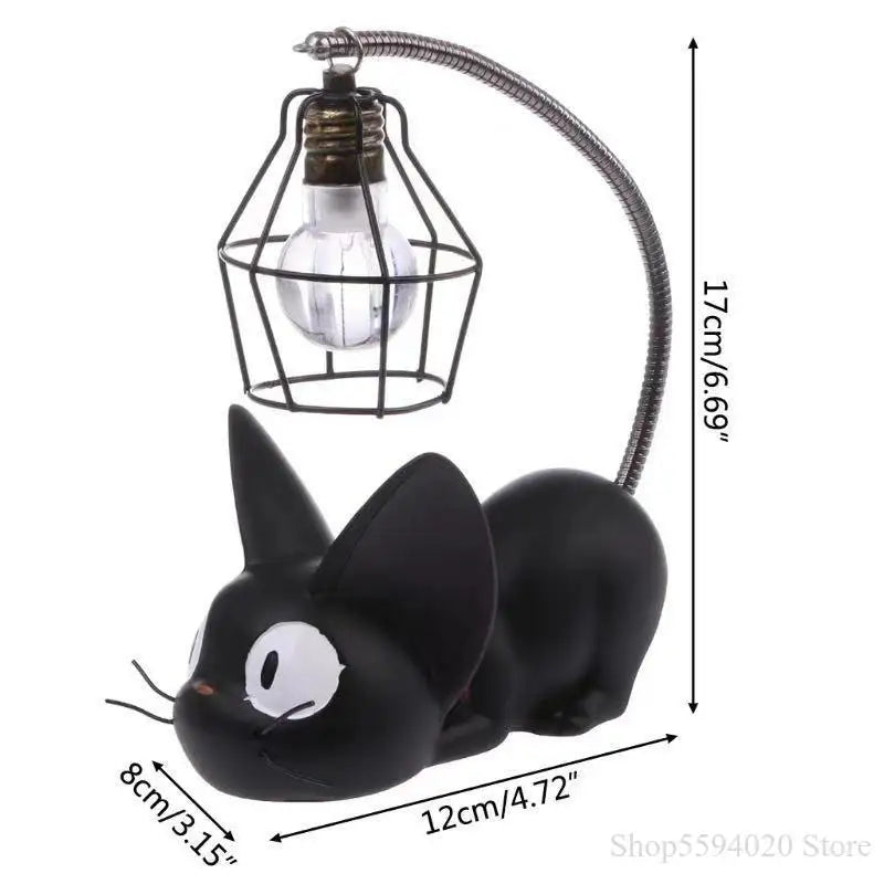Afralia™ Mini Cat LED Night Lamp | Resin Animal Table Lamp for Kids' Room Decor