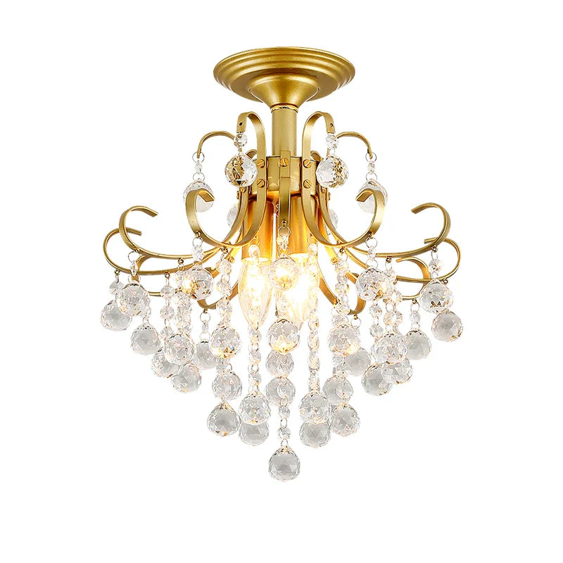 Afralia™ Gold/Black Crystal Pendant Chandelier for Wedding Decor and Luxury Home Lighting