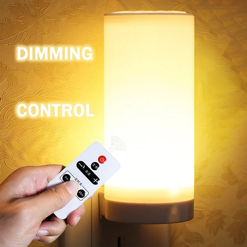 Afralia™ LED Night Light with Remote Control and Timer for Bedroom Bedside