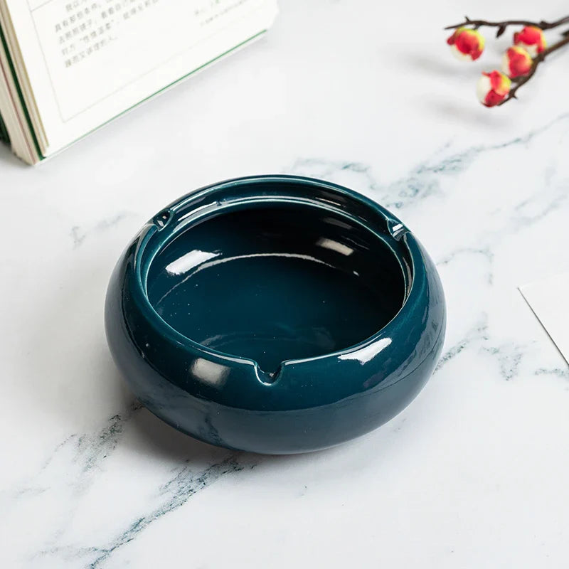 Ceramic Ashtray with Lid for Living Room, Home Decor Afralia™ Gift