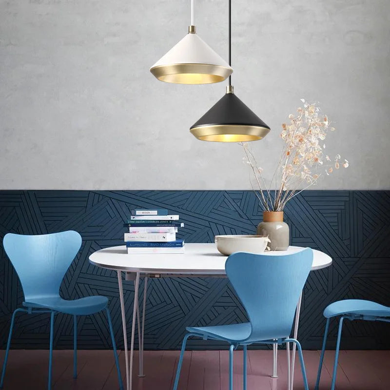Afralia™ Shear Metal Pendant Light: LED Nordic Farmhouse Lighting for Home Decor