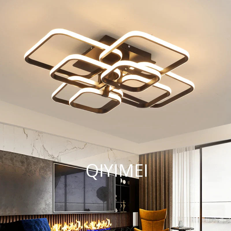 Afralia™ Modern LED Chandelier Ceiling Fixture for Home Living Room Bedroom Décor