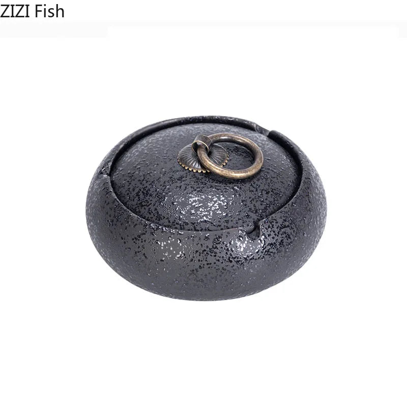 Afralia™ Glazed Porcelain Ashtray: Stylish Desk Decoration & Gift for Boyfriend