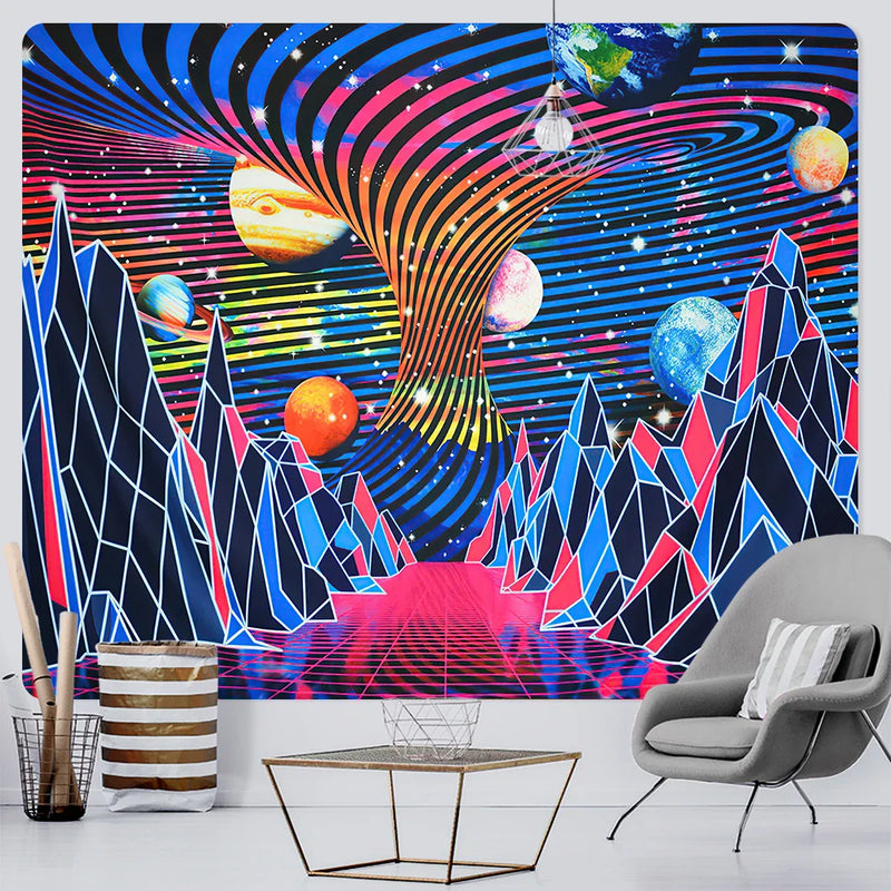 Afralia™ Bohemian Tapestry: Psychedelic Home Decoration Art, Large Size for Yoga Mat or Sofa