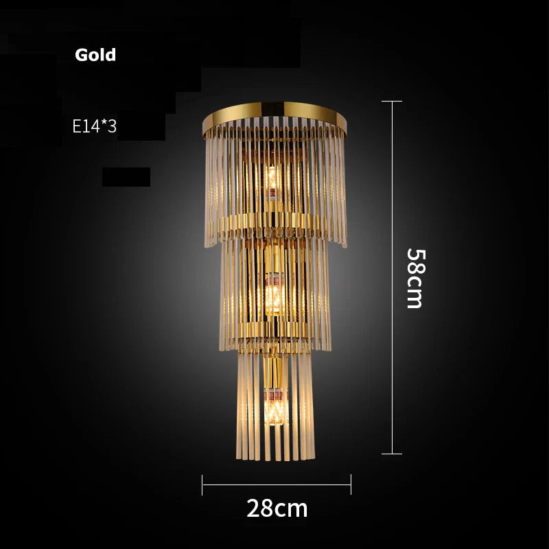 Afralia™ Crystal LED Wall Sconce Light for Bedroom and Corridor