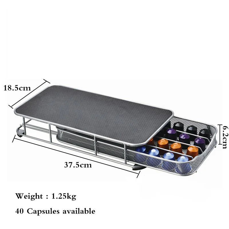 Afralia™ Nespresso Coffee Capsules Drawer Organizer for 40 Pods.