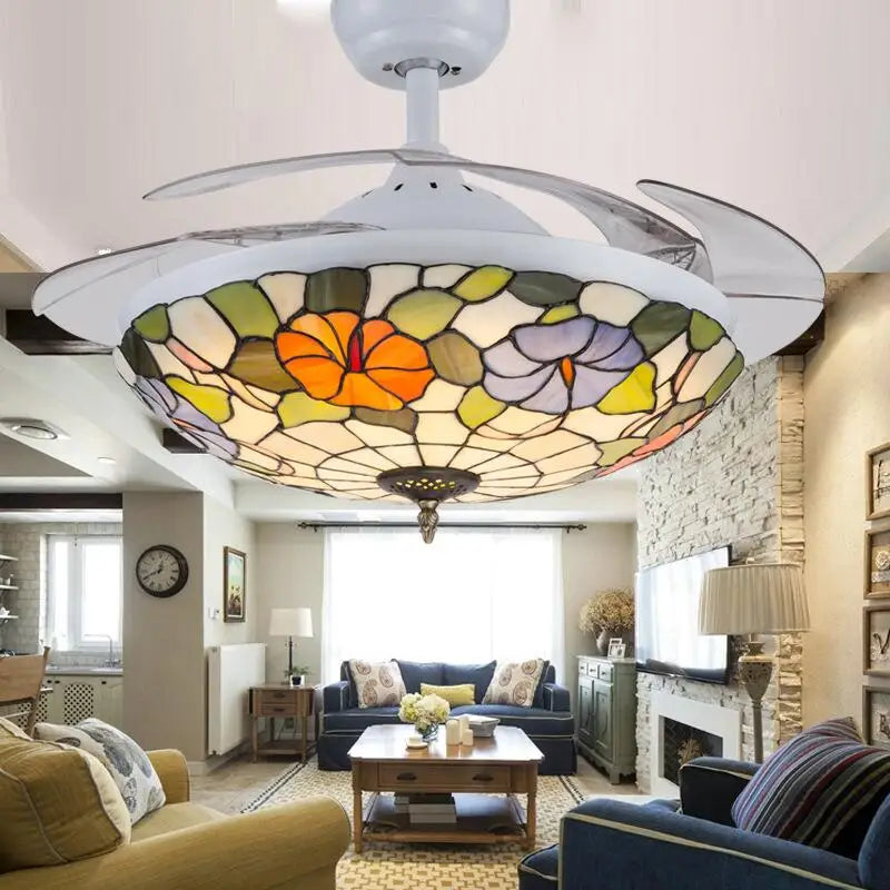 Afralia™ 42 Inch Retro Ceiling Fan Light with Remote Control for Living Room and Dining Room