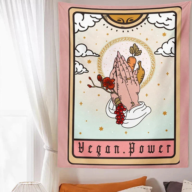 Afralia™ Sun Tarot Tapestry Wall Hanging: Boho Witchcraft Decor for Home, Dorm, Girls.