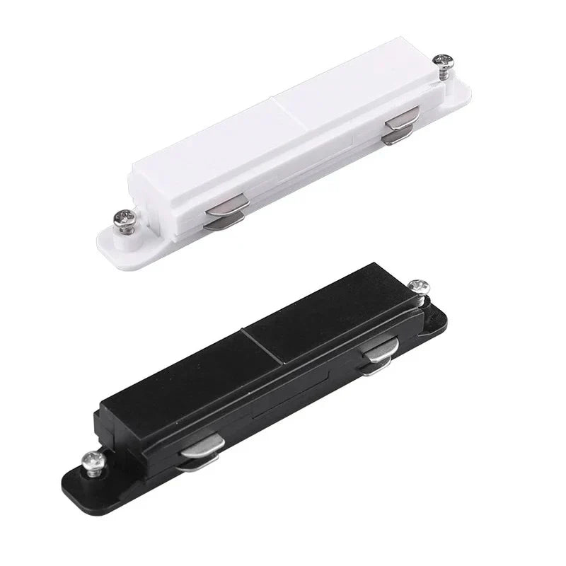 Afralia™ 1m Black White Aluminum 2-Wire Connector Track Rail Spotlight Fitting