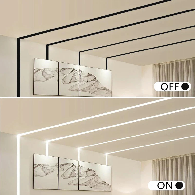 Afralia™ LED Aluminum Profiles Recessed Channel Bar Strip Lights