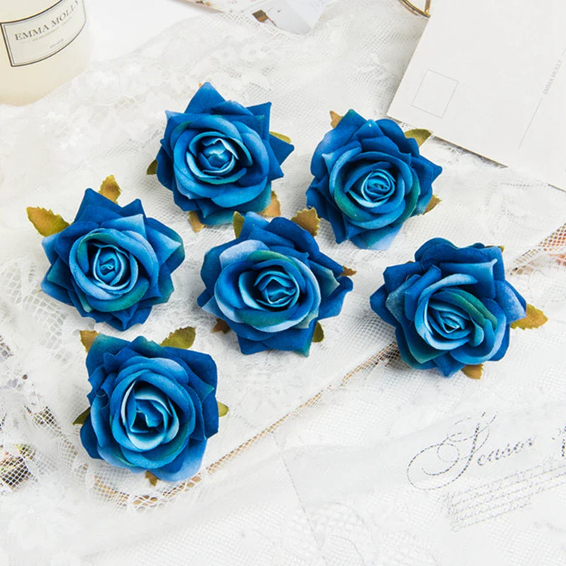 Afralia™ Flannel Roses Wedding Scrapbooking Crafts Home Decoration Artificial Flowers