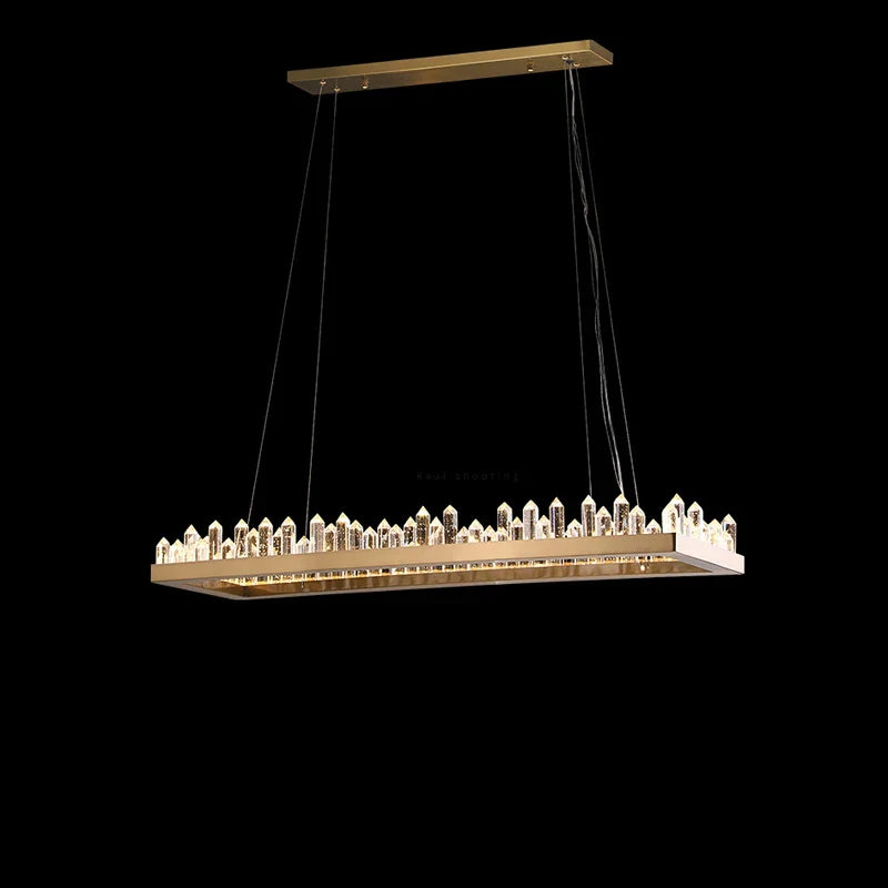 Afralia™ Golden Crystal LED Chandelier for Modern Dining Room