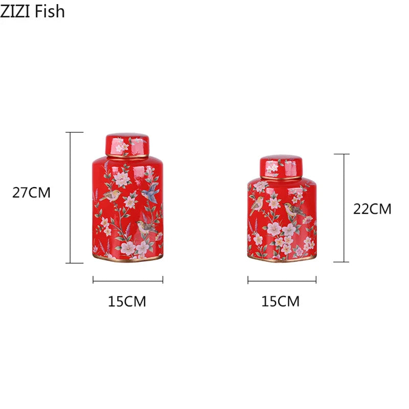 Afralia™ Country Ceramic Vase: Floral Home Decor Jar for Living Room & Dining Table