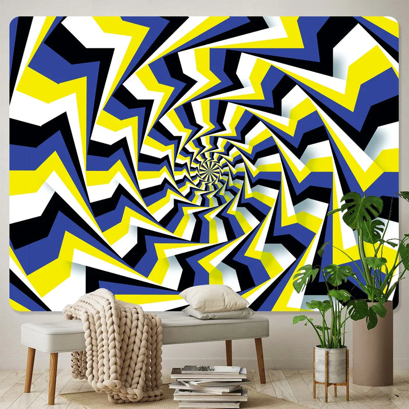 Afralia™ Psychedelic Eye Illusion Tapestry: Bohemian Home Decor & Yoga Mat