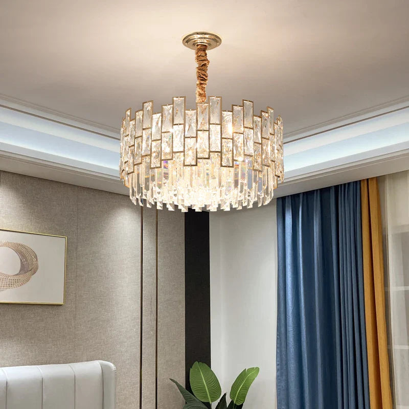 Afralia™ Crystal Chandelier: Modern Luxury Lighting for Living Room, Bedroom, Kitchen