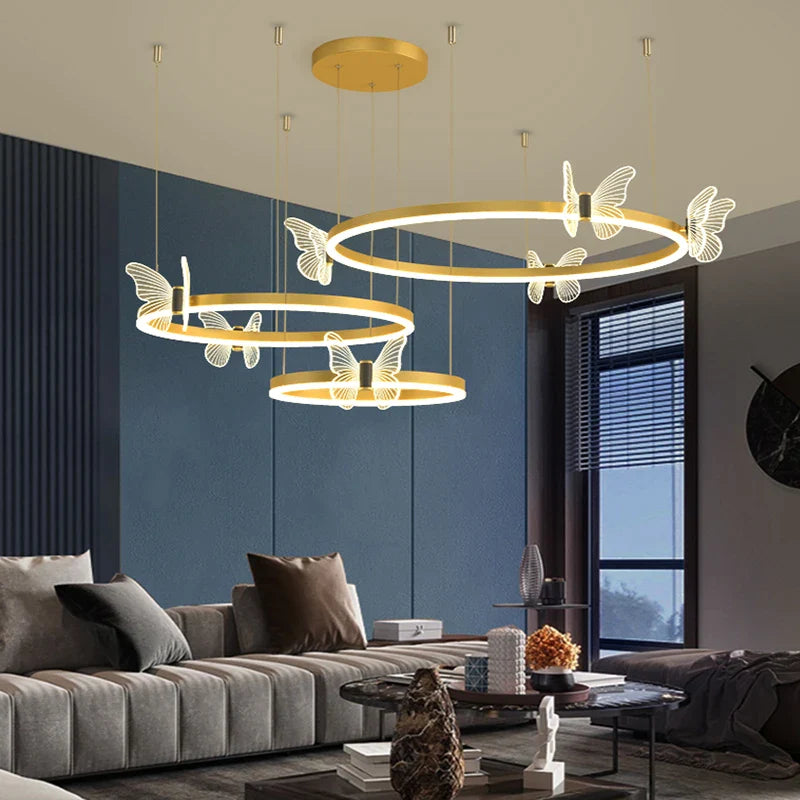 Afralia™ Butterfly Crystal Chandelier: Modern Nordic Light Luxury for Living Room, Dining Room, Bedroom