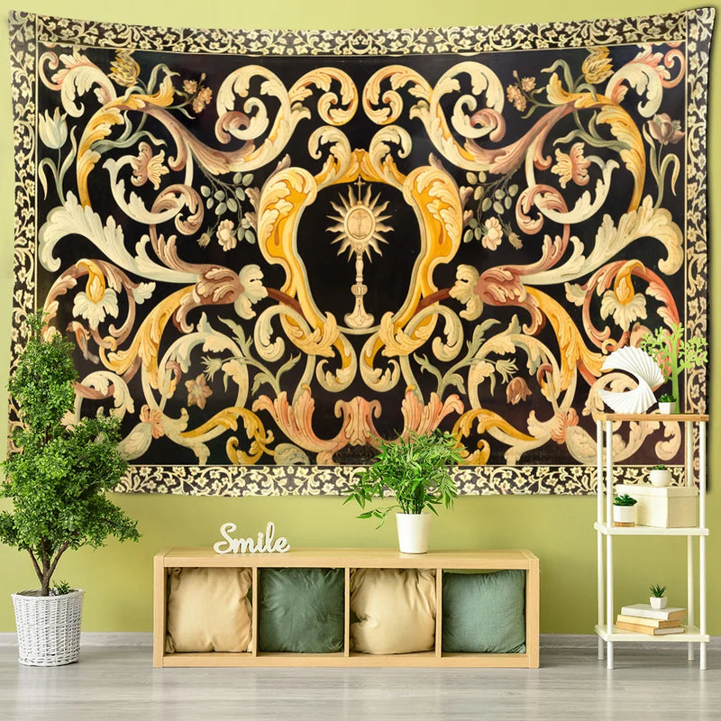 Afralia™ Scepter Flower Mandala Tapestry Wall Hanging