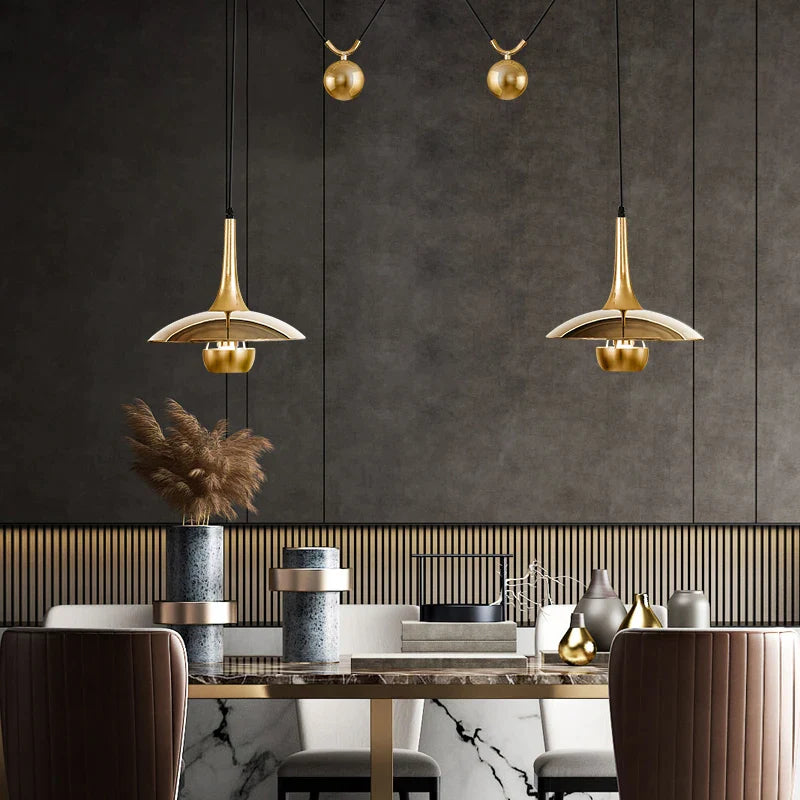 Afralia™ UFO Shift Pendant Light: Height Adjustable, Restaurant Personality Lamps