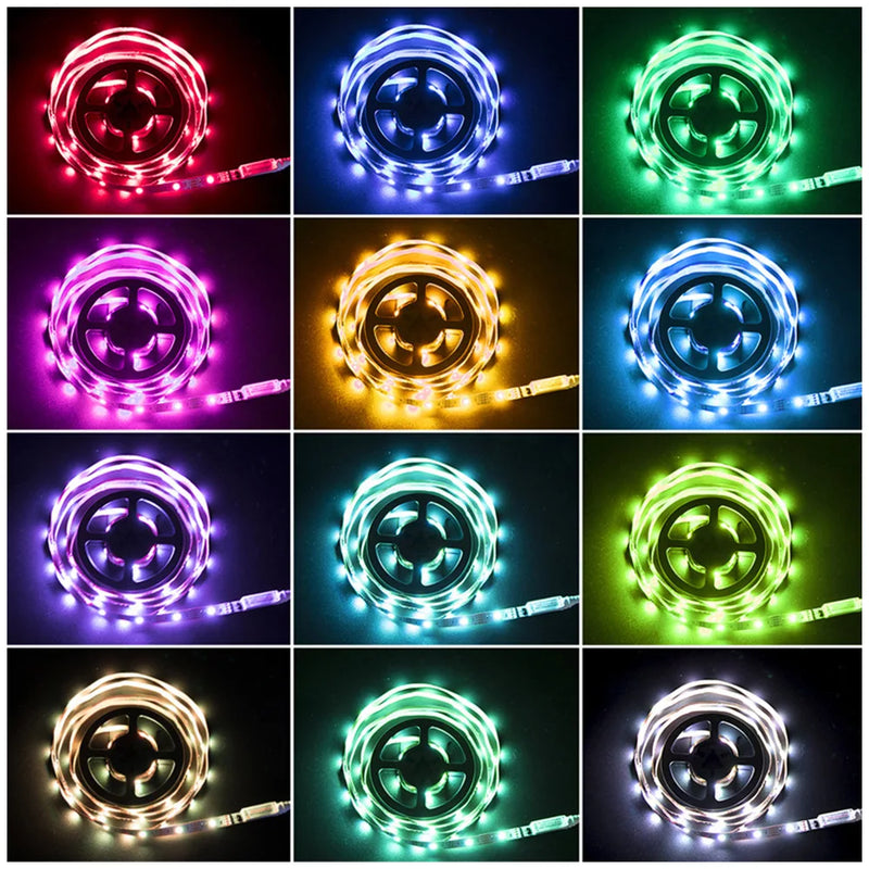 Afralia™ Bluetooth RGB 5050 LED Strip Lights with USB Phone APP Control