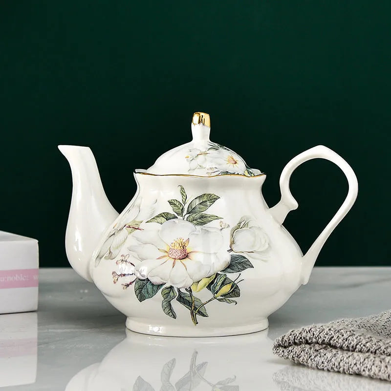 Afralia™ European Bone China Teapot Set: High-Grade Porcelain Coffee Pot & Heat-Resistant Kettle