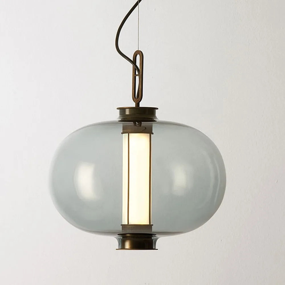 Afralia™ Glass Ball Chandelier: Rustic LED Suspension Light for Living Room and Bedroom
