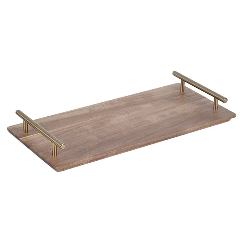 Afralia™ Wooden Fruit Plate Tray with Handle