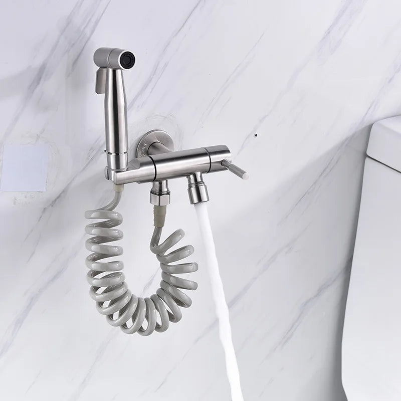 Afralia™ Flexible ABS Spring Shower Hose for Toilet Bidet Sprayer