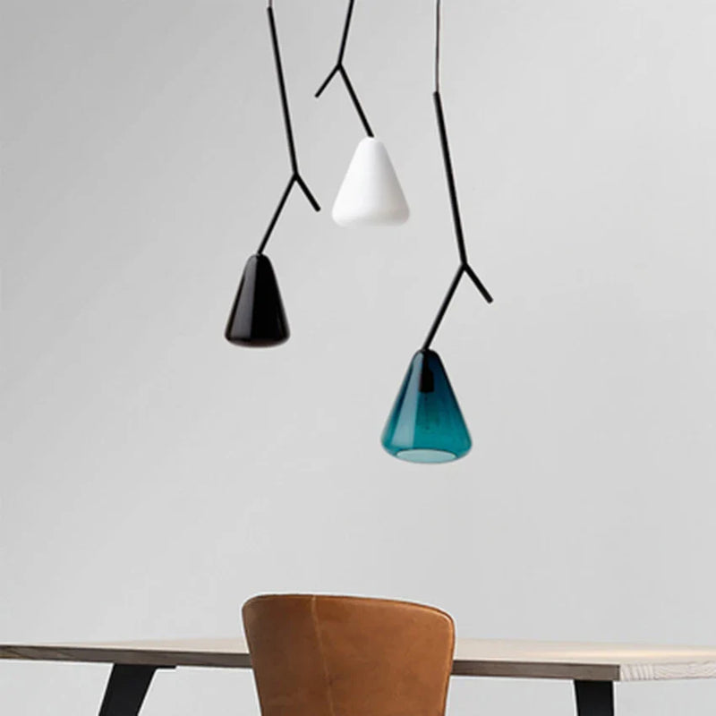 Afralia™ Glass Pendant Lights: Modern LED Nordic Branch Design Hanging Lamp