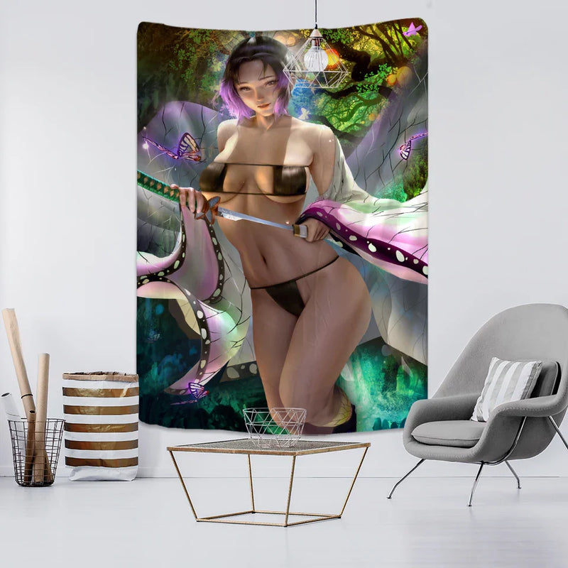 Afralia™ Nude Girl Mandala Tapestry Wall Hanging for Living Room & Bedroom