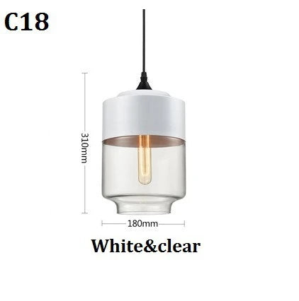 Afralia™ Nordic Modern LED Pendant Lights Wood Color Glass Hanging Lamp